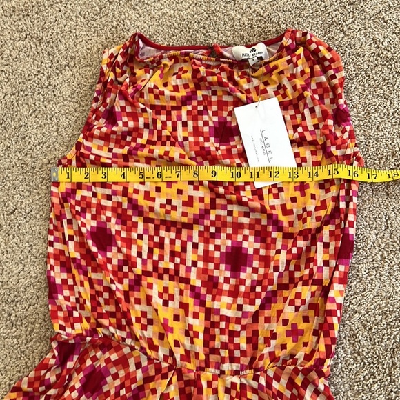 New! Ritu Kumar label SZ 3/ small red multi printed dress. - Picture 7 of 9